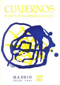 Cuadernos Hispanoamericanos. Núm. 127, julio 1960 | Biblioteca Virtual Miguel de Cervantes
