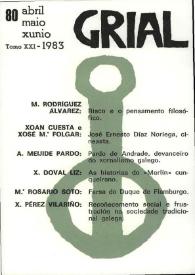 Grial : revista galega de cultura. Núm. 80, 1983 | Biblioteca Virtual Miguel de Cervantes