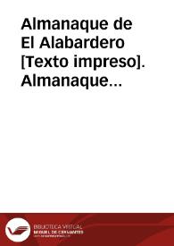 Almanaque de El Alabardero [Texto impreso]. Año 1904 | Biblioteca Virtual Miguel de Cervantes