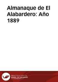 Almanaque de El Alabardero [Texto impreso]. Año 1889 | Biblioteca Virtual Miguel de Cervantes