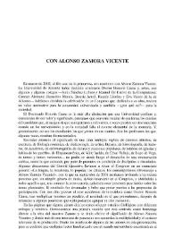 Con Alonso Zamora Vicente / José Carlos Rovira | Biblioteca Virtual Miguel de Cervantes