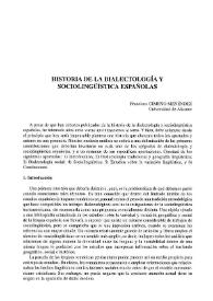 Historia de la dialectología y sociolingüística españolas / Francisco Gimeno Menéndez | Biblioteca Virtual Miguel de Cervantes