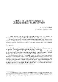 Autoría de "La difunta pleiteada": ¿Rojas Zorrilla o Lope de Vega? / José Cano Navarro | Biblioteca Virtual Miguel de Cervantes