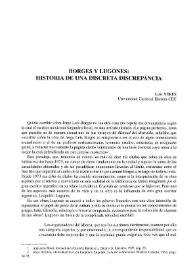 Borges y Lugones: historia de una discreta discrepancia / Luis Veres | Biblioteca Virtual Miguel de Cervantes