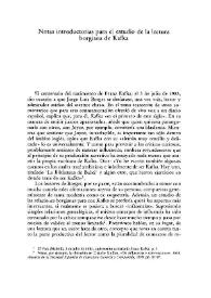 Notas introductorias para el estudio de la lectura borgiana de Kafka / Eberhard Geisler | Biblioteca Virtual Miguel de Cervantes