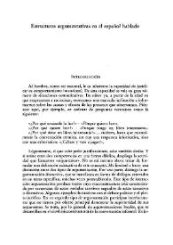 Estructuras argumentativas en el español hablado / Henk Haverkate | Biblioteca Virtual Miguel de Cervantes