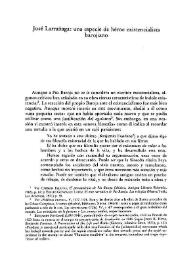 José Larrañaga: una especie de héroe existencialista barojiano / Arnold L. Kerson | Biblioteca Virtual Miguel de Cervantes