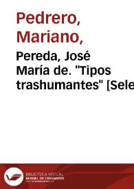 Pereda, José María de. "Tipos trashumantes" [Selección de ilustraciones] / ilustraciones de Mariano Pedrero | Biblioteca Virtual Miguel de Cervantes