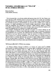 Variantes, refundiciones y el "Mio Cid" de las crónicas alfonsíes  / Nancy Joe Dyer | Biblioteca Virtual Miguel de Cervantes