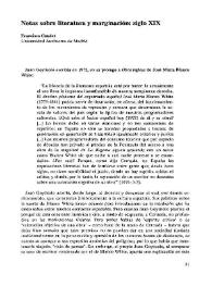 Notas sobre literatura y marginación: siglo XIX / Francisco Caudet | Biblioteca Virtual Miguel de Cervantes