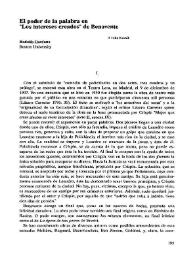 El poder de la palabra en "Los intereses creados" de Benavente  / Rodolfo Cardona  | Biblioteca Virtual Miguel de Cervantes