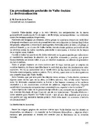 Un procedimiento preferido de Valle-Inclán: La deslexicalización  / J. M. García de la Torre | Biblioteca Virtual Miguel de Cervantes