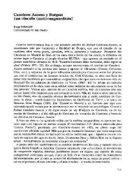 Cansinos Assens y Borges: ¿un vínculo (anti)vanguardista?  / Jorge Schwartz  | Biblioteca Virtual Miguel de Cervantes