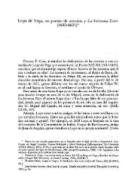 Lope de Vega, un puesto de cronista y "La hermosa Ester" (1610-1621) / Jack Weiner | Biblioteca Virtual Miguel de Cervantes