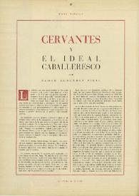 Cervantes y el ideal caballaresco / por Ramón Menéndez Pidal | Biblioteca Virtual Miguel de Cervantes