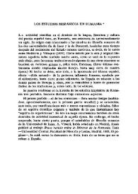 Los estudios hispánicos en Rumanía / Iorgu Iordan | Biblioteca Virtual Miguel de Cervantes