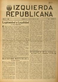 Izquierda Republicana. Año V, núm. 40, 10 de julio de 1948 | Biblioteca Virtual Miguel de Cervantes