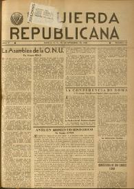 Izquierda Republicana. Año V, núm. 42, 10 de septiembre de 1948 | Biblioteca Virtual Miguel de Cervantes