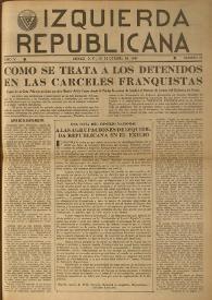 Izquierda Republicana. Año V, núm. 43, 10 de octubre de 1948 | Biblioteca Virtual Miguel de Cervantes
