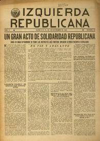 Izquierda Republicana. Año V, núm. 44, 10 de noviembre de 1948 | Biblioteca Virtual Miguel de Cervantes