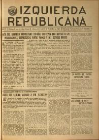 Izquierda Republicana. Año IX, núm. 72, julio-agosto de 1951 | Biblioteca Virtual Miguel de Cervantes