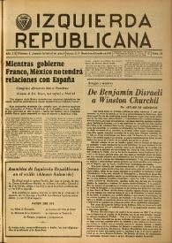 Izquierda Republicana. Año XII, núm. 74, noviembre-diciembre de 1951 | Biblioteca Virtual Miguel de Cervantes