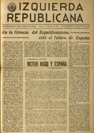 Izquierda Republicana. Año XIII, núm. 80, noviembre de 1952 | Biblioteca Virtual Miguel de Cervantes