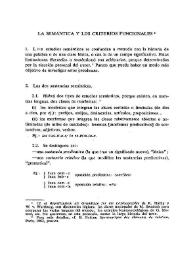 La semántica y los criterios funcionales / Bernard Pottier | Biblioteca Virtual Miguel de Cervantes