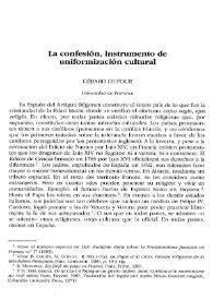 La confesión, instrumento de uniformización cultural / Gérard Dufour | Biblioteca Virtual Miguel de Cervantes