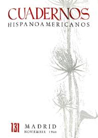 Cuadernos Hispanoamericanos. Núm. 131, noviembre 1960 | Biblioteca Virtual Miguel de Cervantes