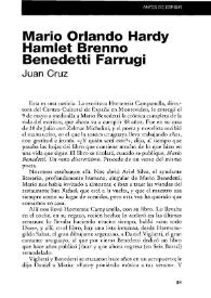 Mario Orlando Hardy Brenno Benedetti Farrugia / Juan Cruz | Biblioteca Virtual Miguel de Cervantes