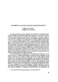Unamuno y la Iglesia Católica: reacción crítica  / Felipe A. Lapuente | Biblioteca Virtual Miguel de Cervantes