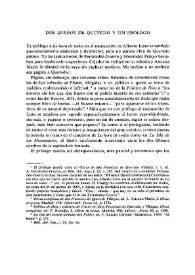 Dos "Sueños" de Quevedo y un prólogo / Raimundo Lida | Biblioteca Virtual Miguel de Cervantes