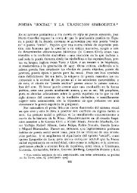  Poesía «social» y la tradición simbolista  / E. Inman Fox | Biblioteca Virtual Miguel de Cervantes