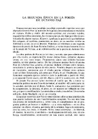 La segunda época en la poesía de Octavio Paz  / Manuel Durán | Biblioteca Virtual Miguel de Cervantes