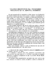 Valores semánticos del pronombre reflexivo en el español moderno  / Anthony Gooch | Biblioteca Virtual Miguel de Cervantes
