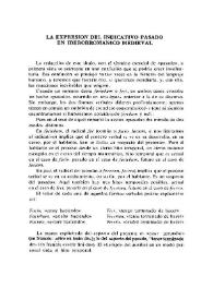 La expresión del indicativo pasado en iberorrománico medieval  / Enrique Guiter | Biblioteca Virtual Miguel de Cervantes