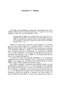 Unamuno y Hegel  / Ciriaco Morón Arroyo | Biblioteca Virtual Miguel de Cervantes