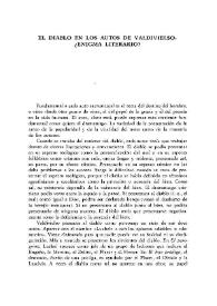 El diablo en los autos de Valdivielso: ¿enigma literario? / Robert V. Piluso | Biblioteca Virtual Miguel de Cervantes