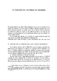 La edición de las Rimas de Bécquer  / Roldan Pérez, Antonio | Biblioteca Virtual Miguel de Cervantes