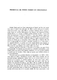 Presencia de Rubén Darío en Guatemala  / Evelyn Uhrhan de Irving | Biblioteca Virtual Miguel de Cervantes