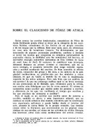 Sobre el clasicismo de Pérez de Ayala  / Andrei Ionescu | Biblioteca Virtual Miguel de Cervantes