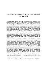 Adaptación dramática de una novela de Galdós  / Sebastián de la Nuez | Biblioteca Virtual Miguel de Cervantes