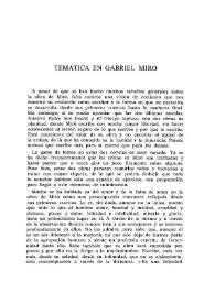 Temática en Gabriel Miró  / Paciencia Ontañón de Lope Blanch | Biblioteca Virtual Miguel de Cervantes