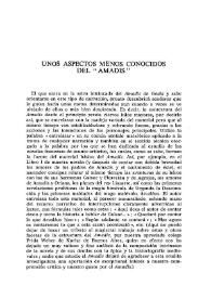 Unos aspectos menos conocidos del "Amadís" / Frank W. Pierce | Biblioteca Virtual Miguel de Cervantes
