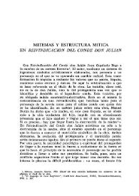 Mitemas y estructura mítica en "Reivindicación del Conde don Julián"  / Héctor R. Romero | Biblioteca Virtual Miguel de Cervantes