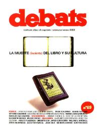 Debats. Núm. 69, 2000 | Biblioteca Virtual Miguel de Cervantes