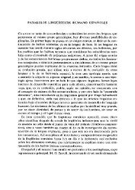 Paralelos lingüísticos rumano-españoles / Iorgu Iordan | Biblioteca Virtual Miguel de Cervantes