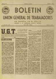 U.G.T. : Boletín de la Unión General de Trabajadores de España en Francia. Núm. 29, marzo de 1947 | Biblioteca Virtual Miguel de Cervantes