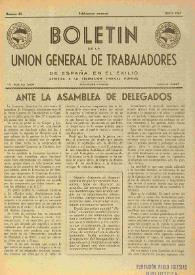 U.G.T. : Boletín de la Unión General de Trabajadores de España en Francia. Núm. 33, julio de 1947 | Biblioteca Virtual Miguel de Cervantes